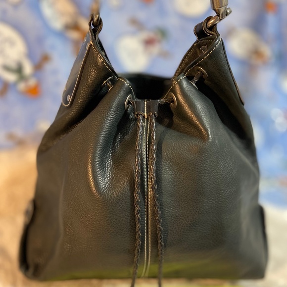 Fossil Black Sausalito Drawstring Shoulder Bag - Picture 1 of 9